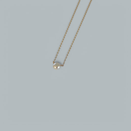 TIA button pearl necklace