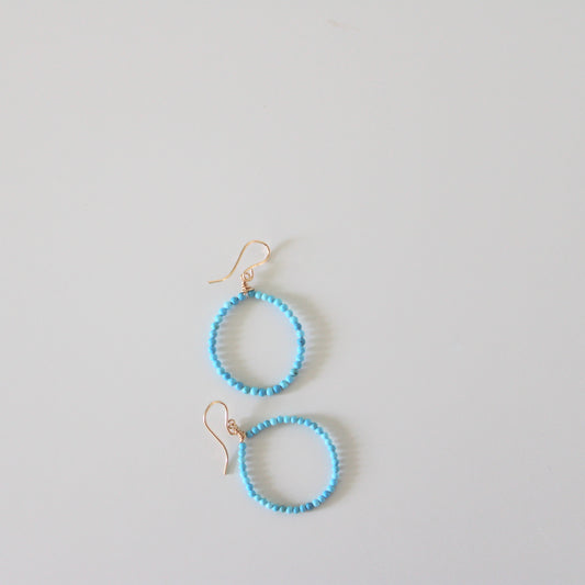 ELENA full turquoise hoop