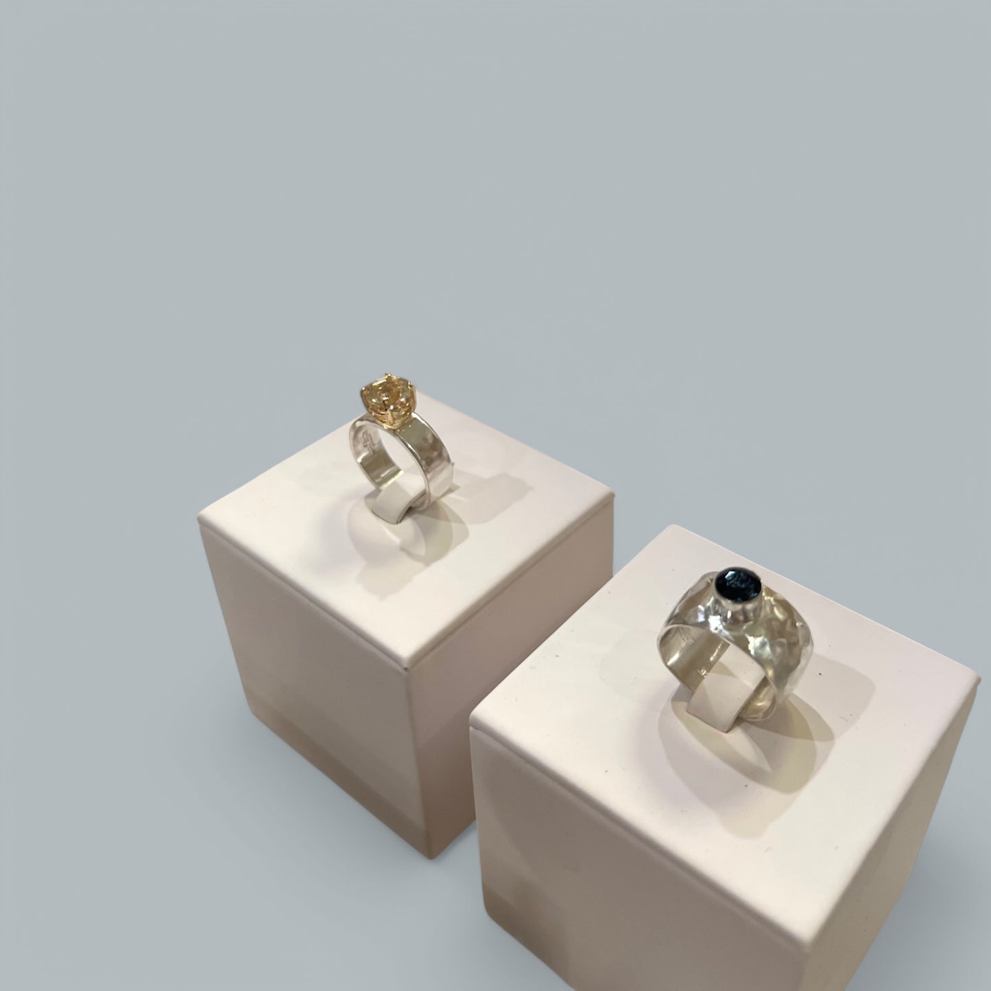 Isadora champagne sunstone mixed metal ring
