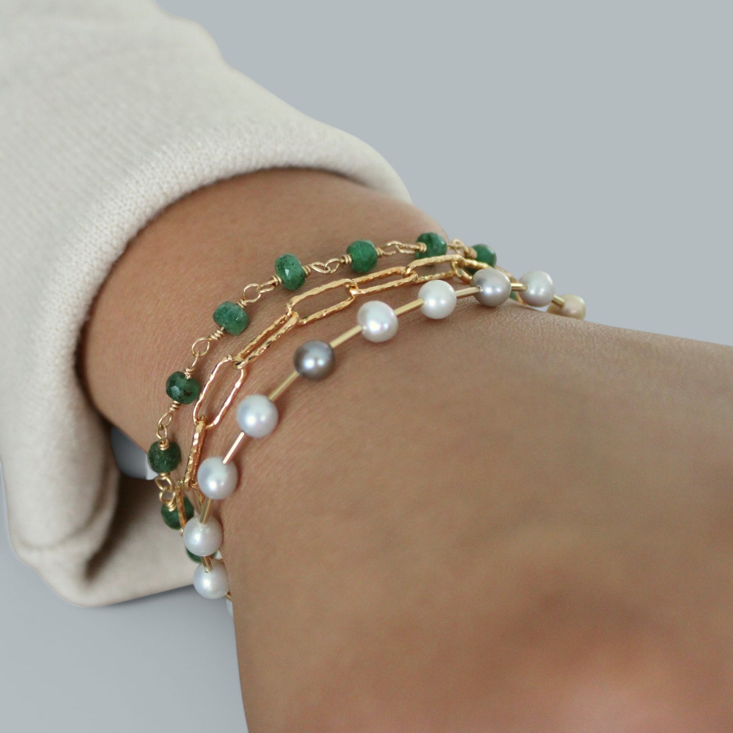 EVE emerald link bracelet