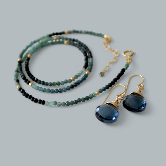 HAZEL London blue earrings