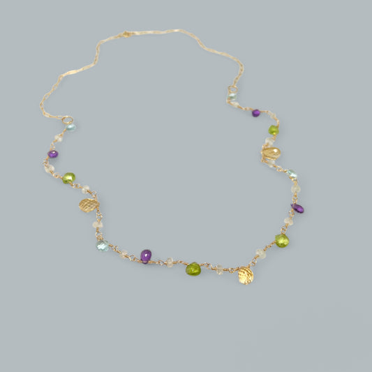 ALMA multi gemstone necklace