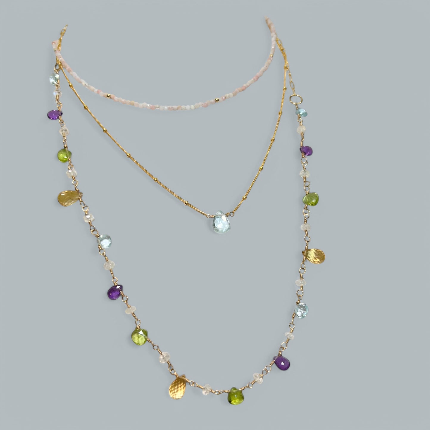 ARIA pink opal necklace
