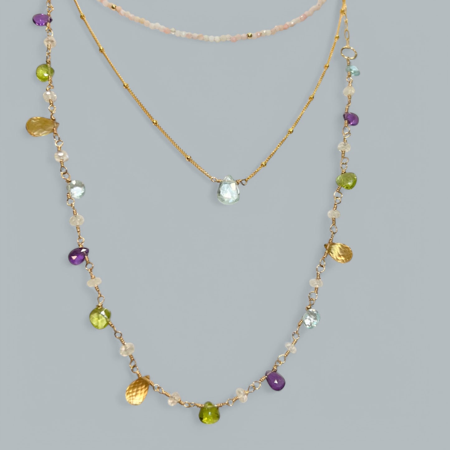 ALMA multi gemstone necklace