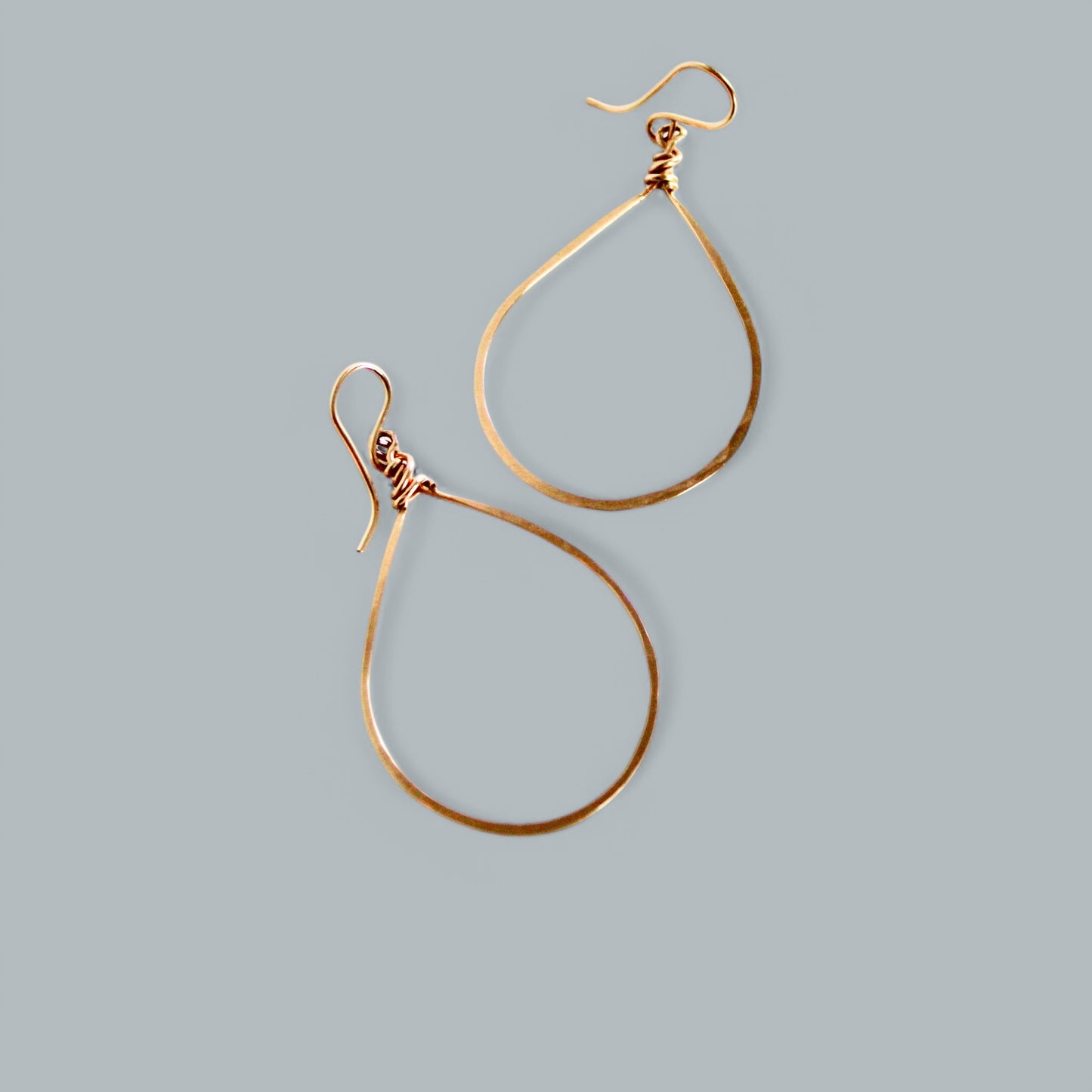 ERIN flattened teardrop hoops
