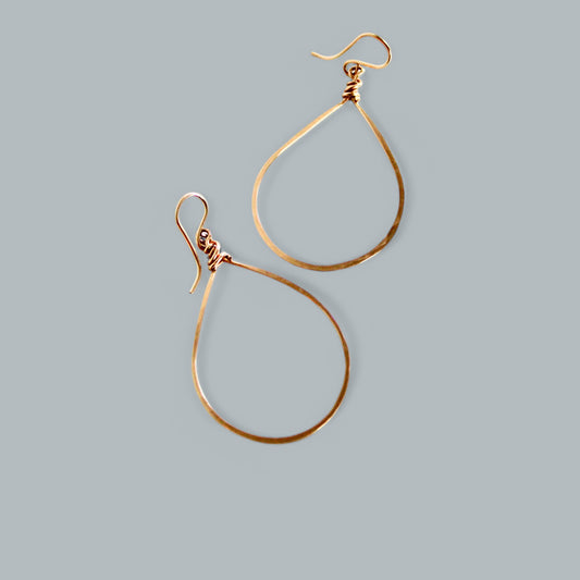 ERIN flattened teardrop hoops