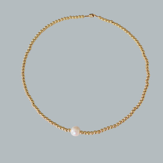 ANDERSON gold & pearl necklace