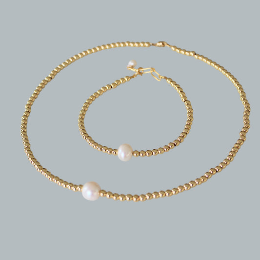 ANDERSON gold & pearl bracelet
