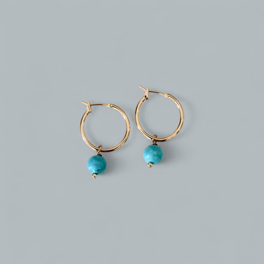 CAPRI turquoise hoops