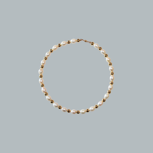 ROSA pearl & gold necklace