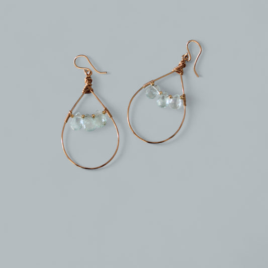 ZOE aquamarine hoops