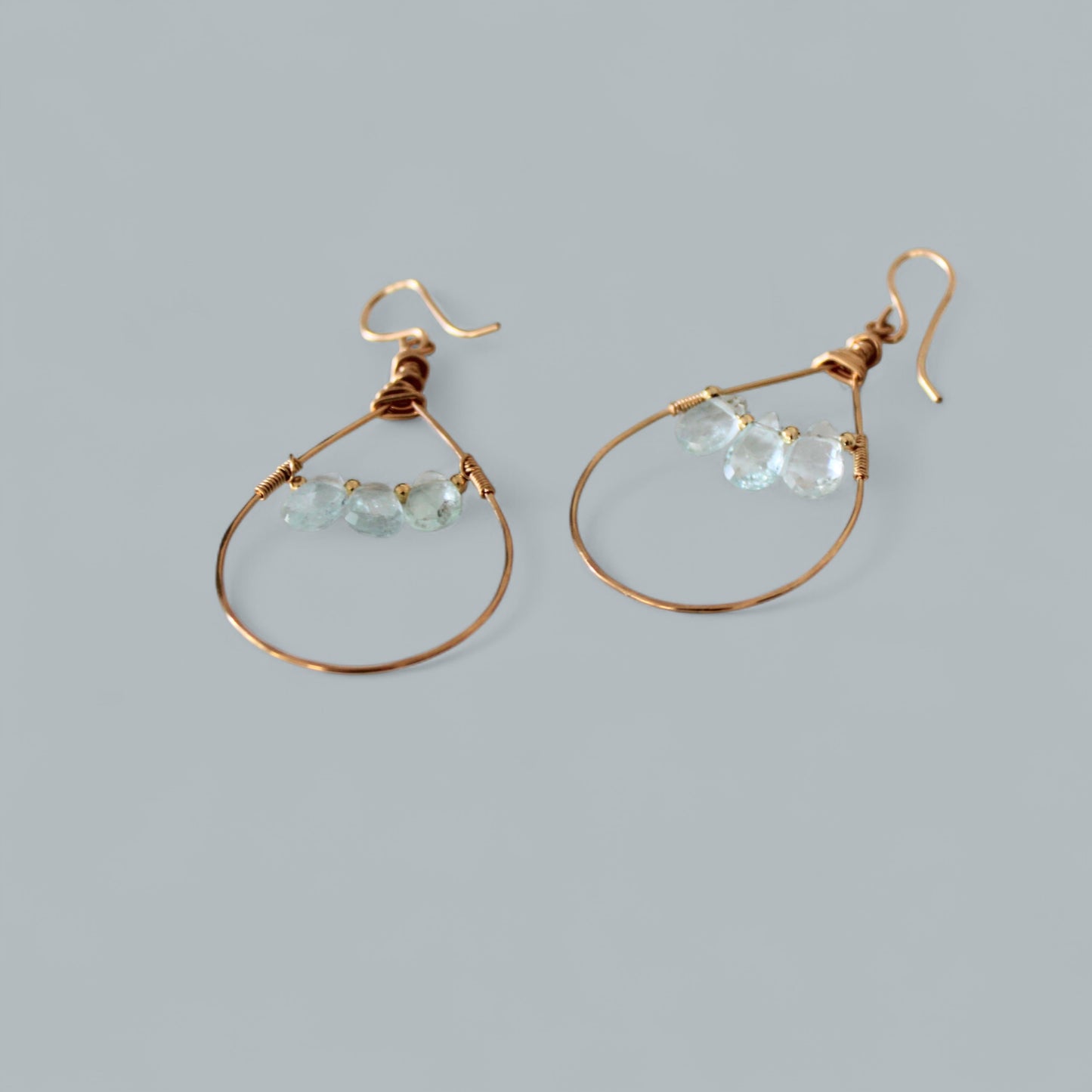 ZOE aquamarine hoops