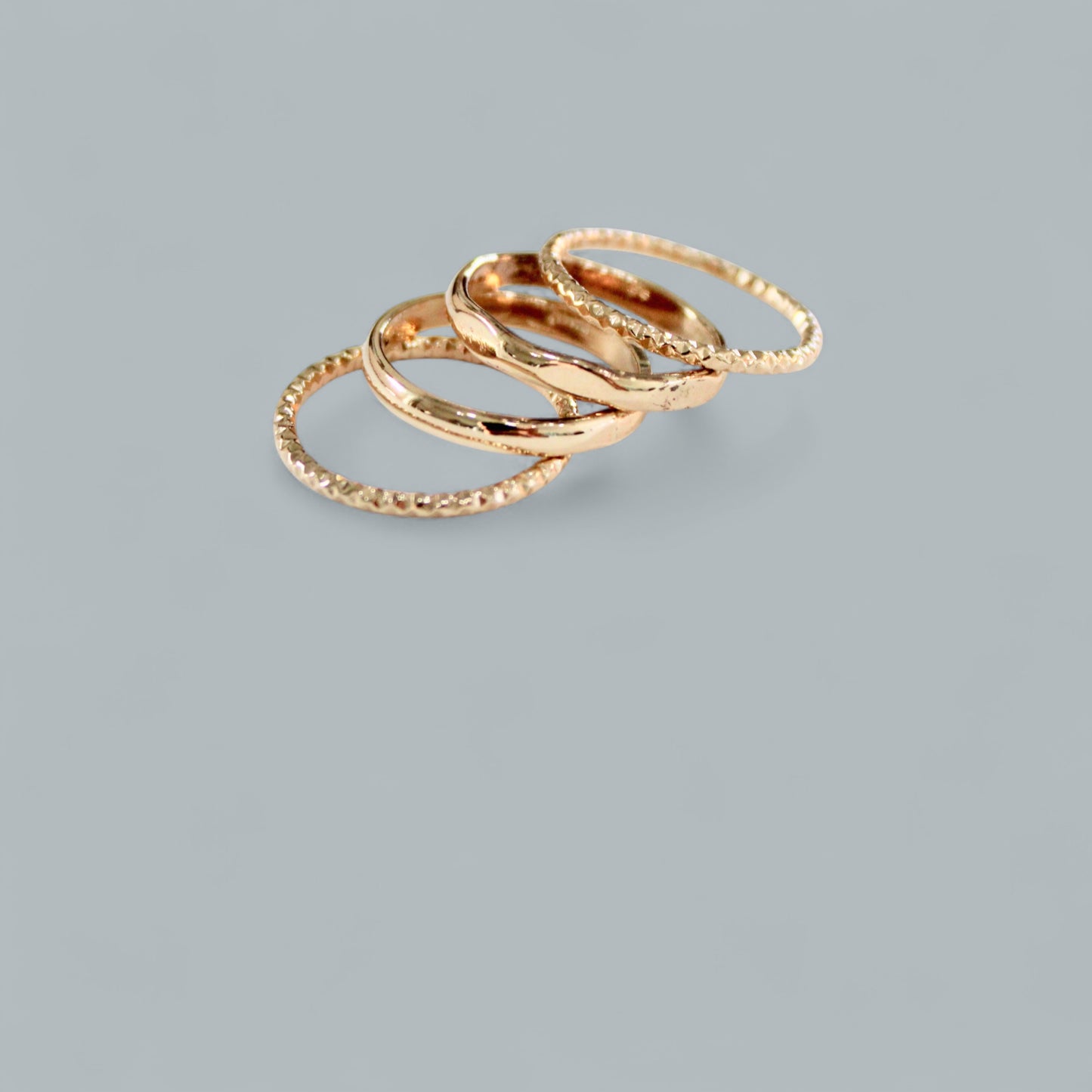 ANGELA gold band stack