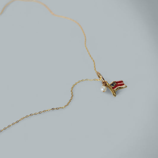 GRACE USA flag necklace