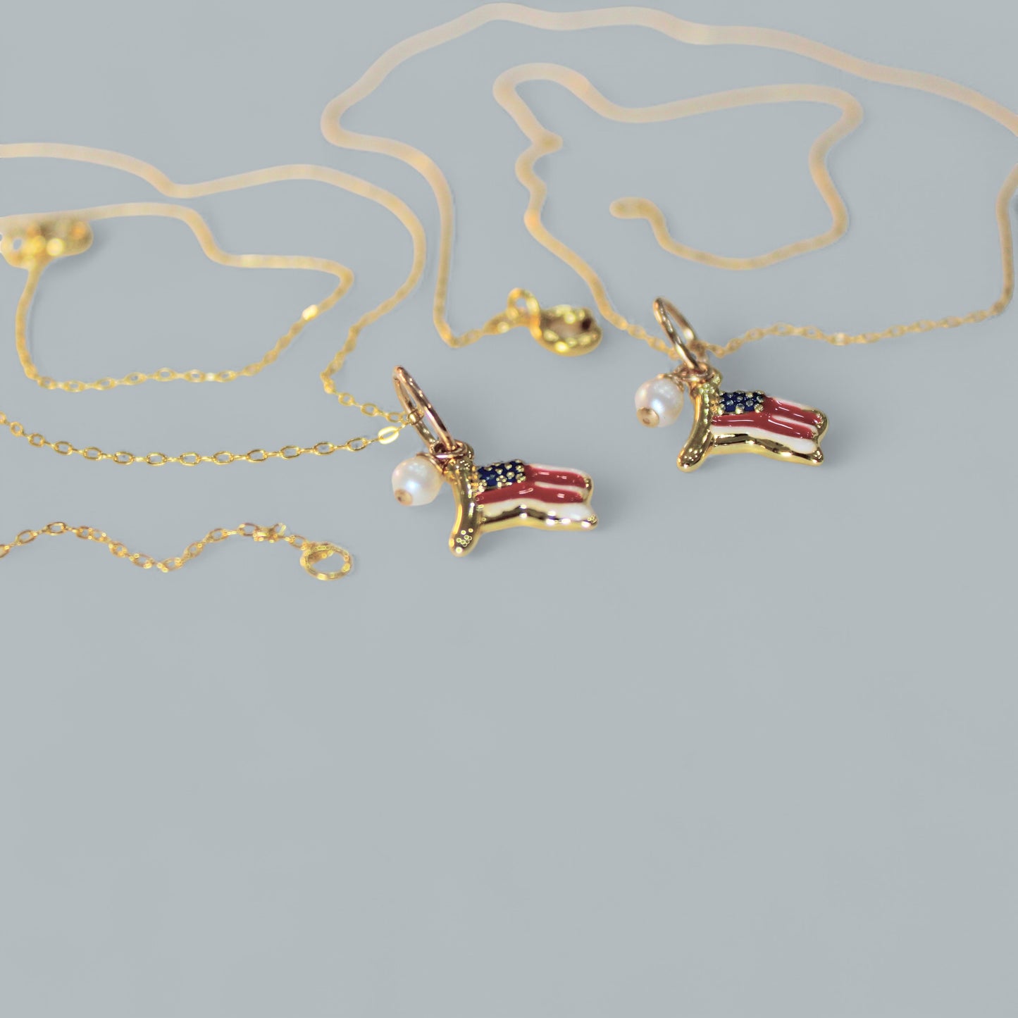 GRACE USA flag necklace