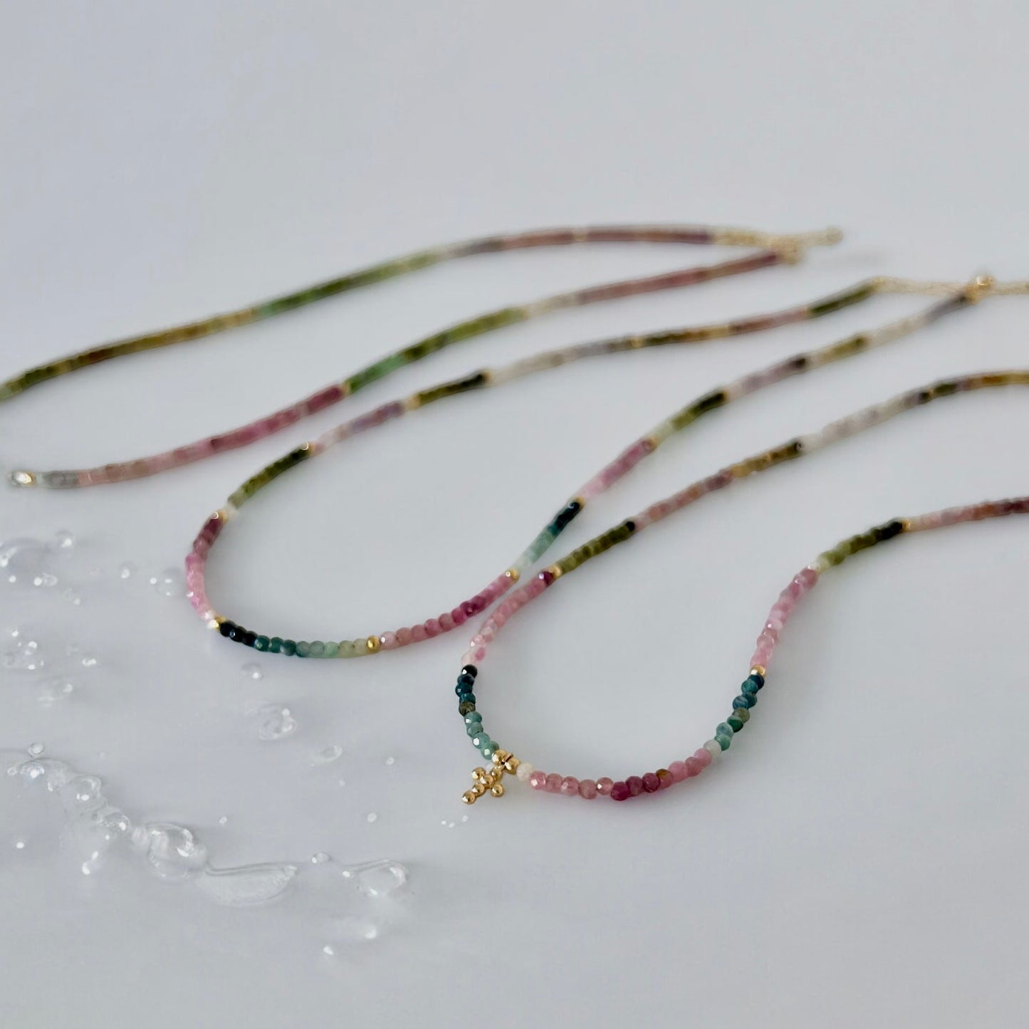 SHEILA tourmaline cross necklace