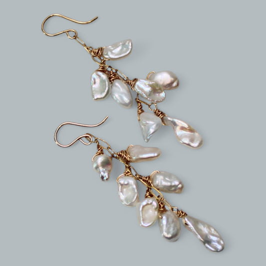 CAMERON keishi waterfall earrings