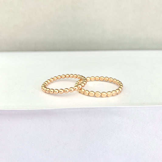 gold beaded rings