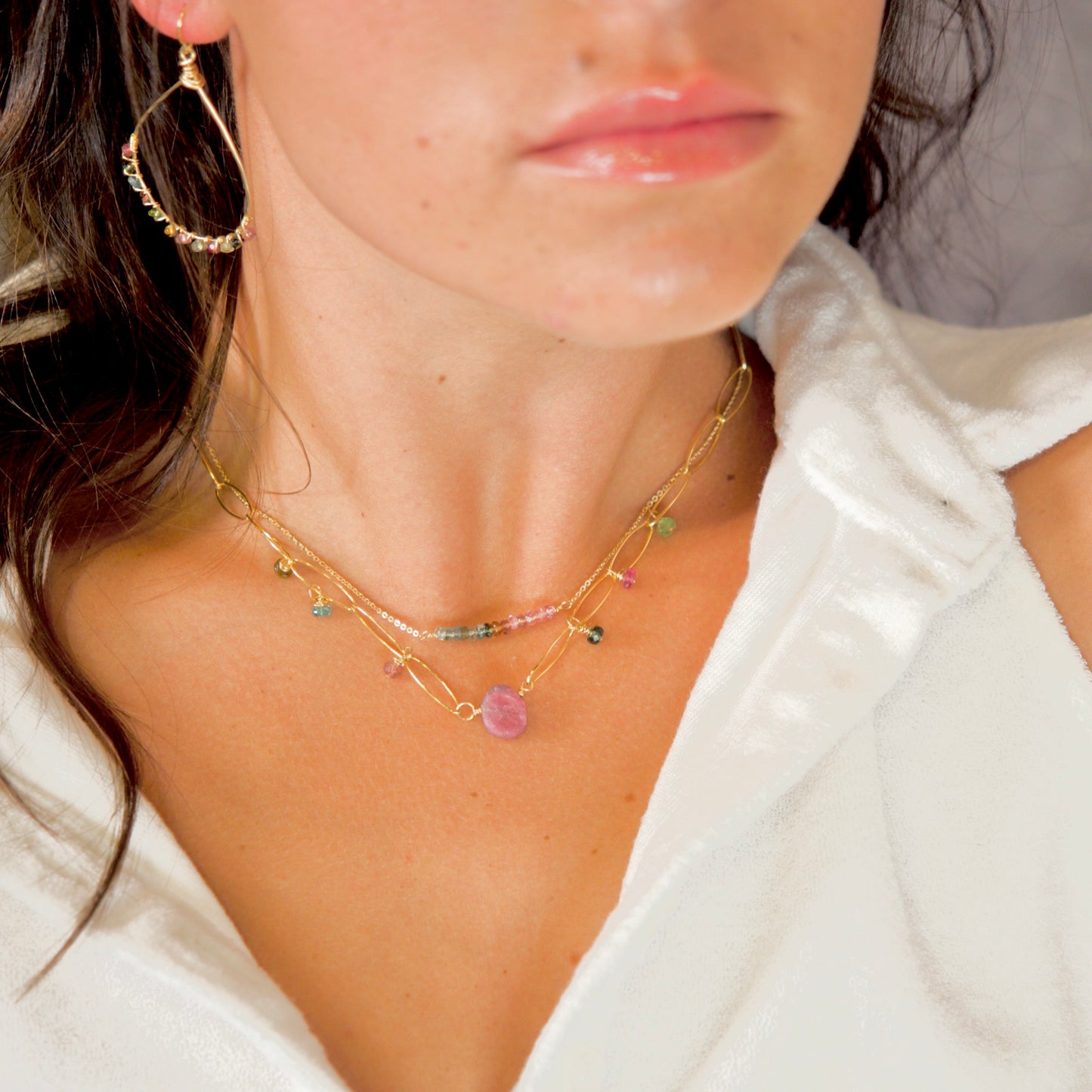 Lucia petite tourmaline necklace