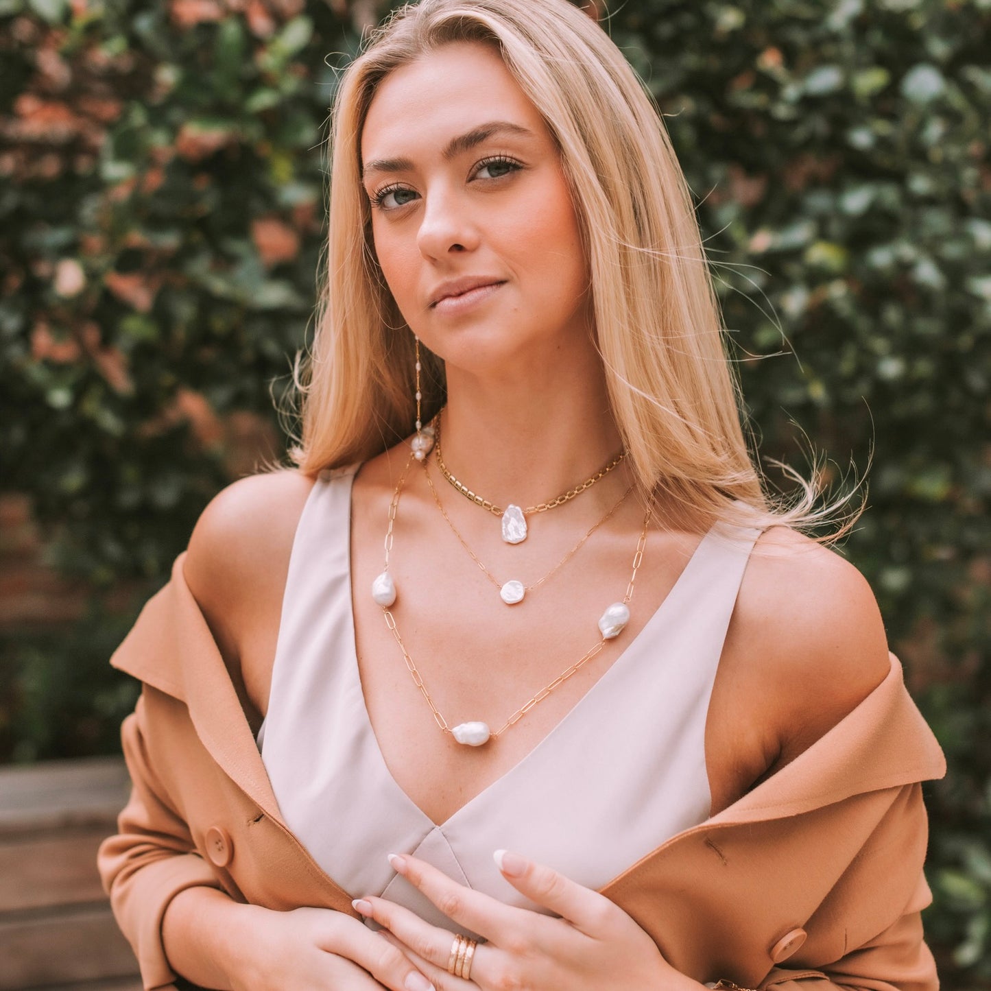Lacey baroque pearl necklace