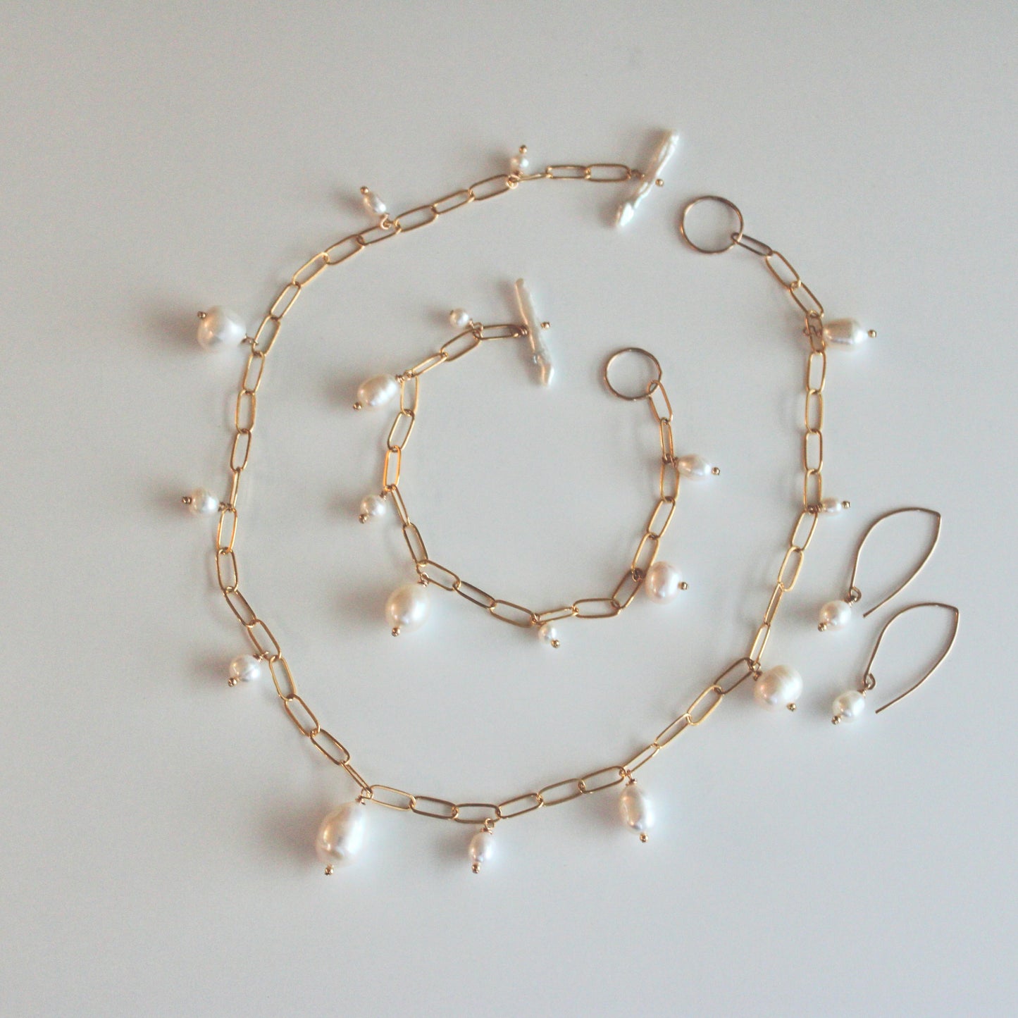 RENEE pearl charm necklace