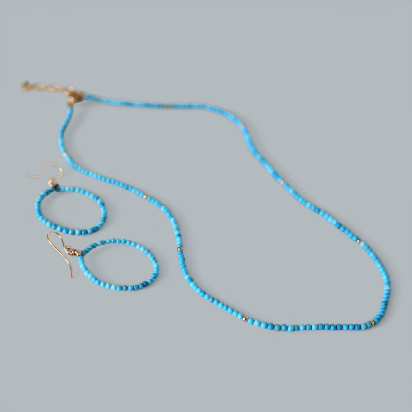 ELENA full turquoise hoop