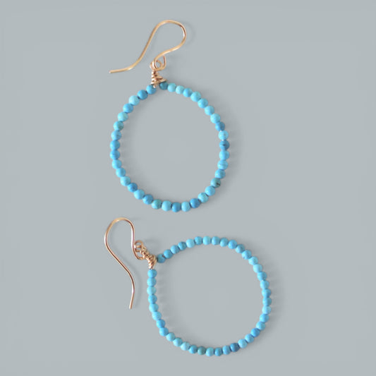 ELENA full turquoise hoop