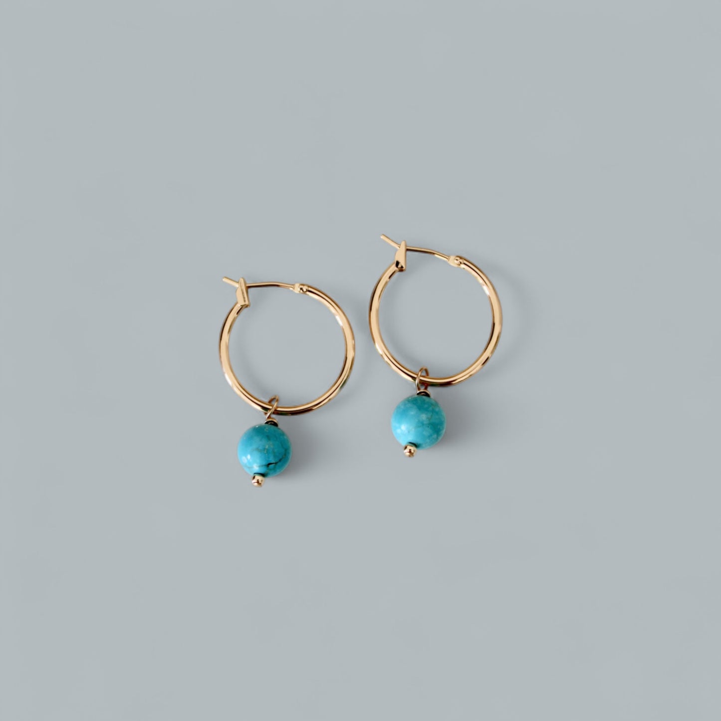 CAPRI turquoise hoops