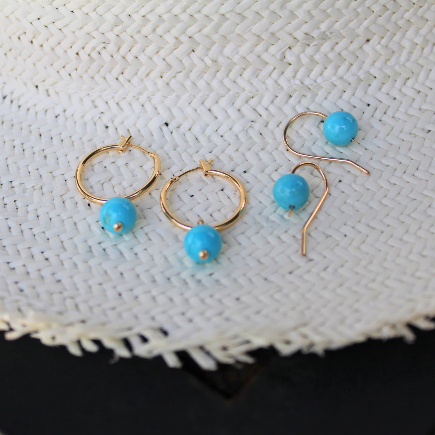 CAPRI turquoise hoops