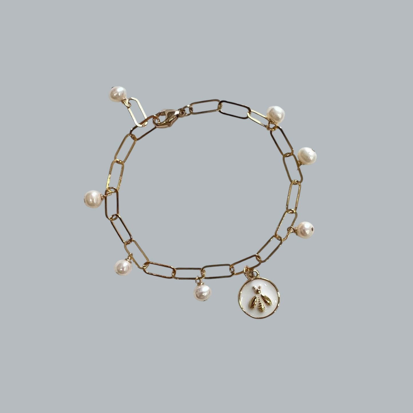 CAMI enamel bee charm bracelet