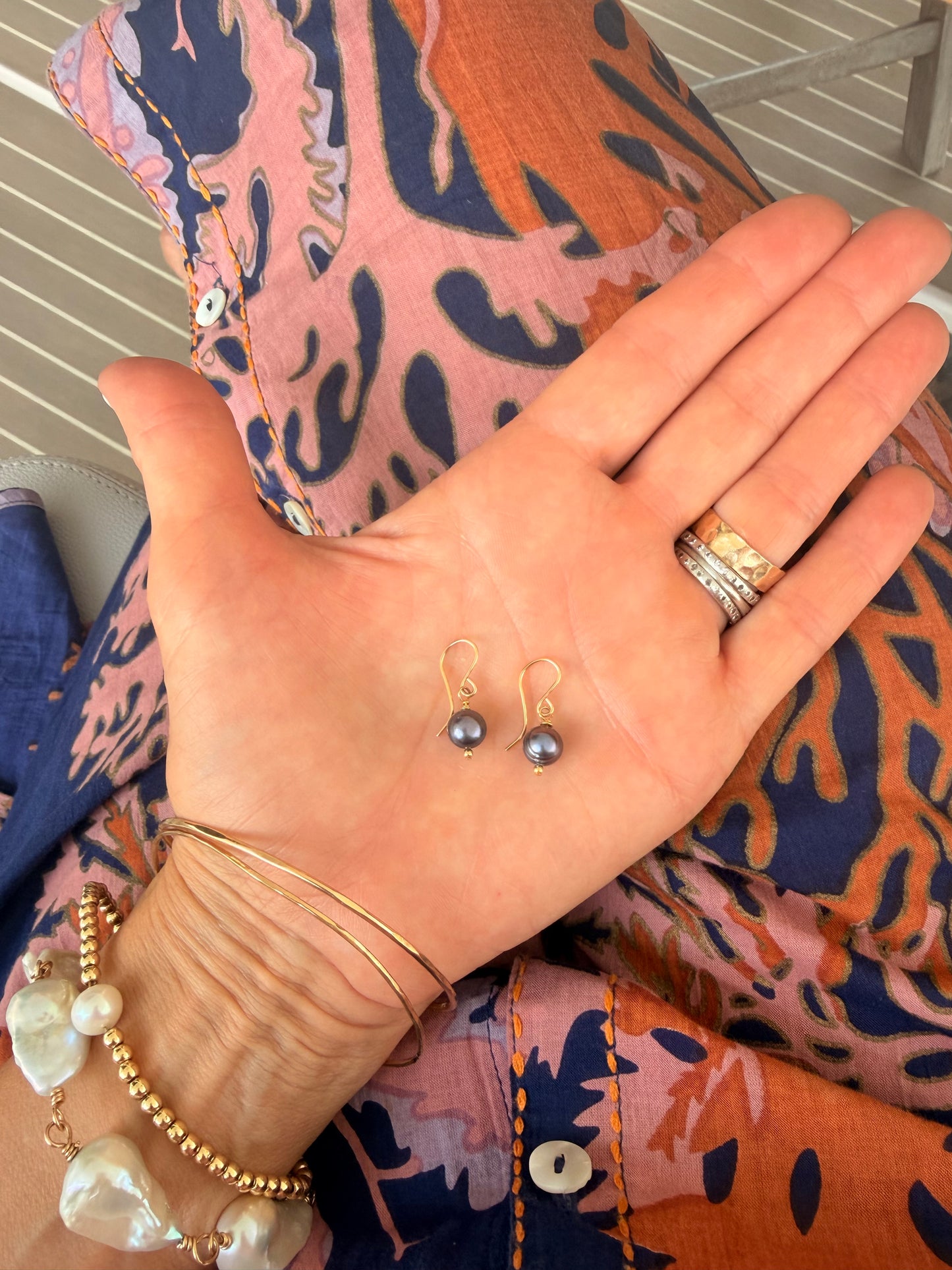 Peacock pearl summer sale earrings