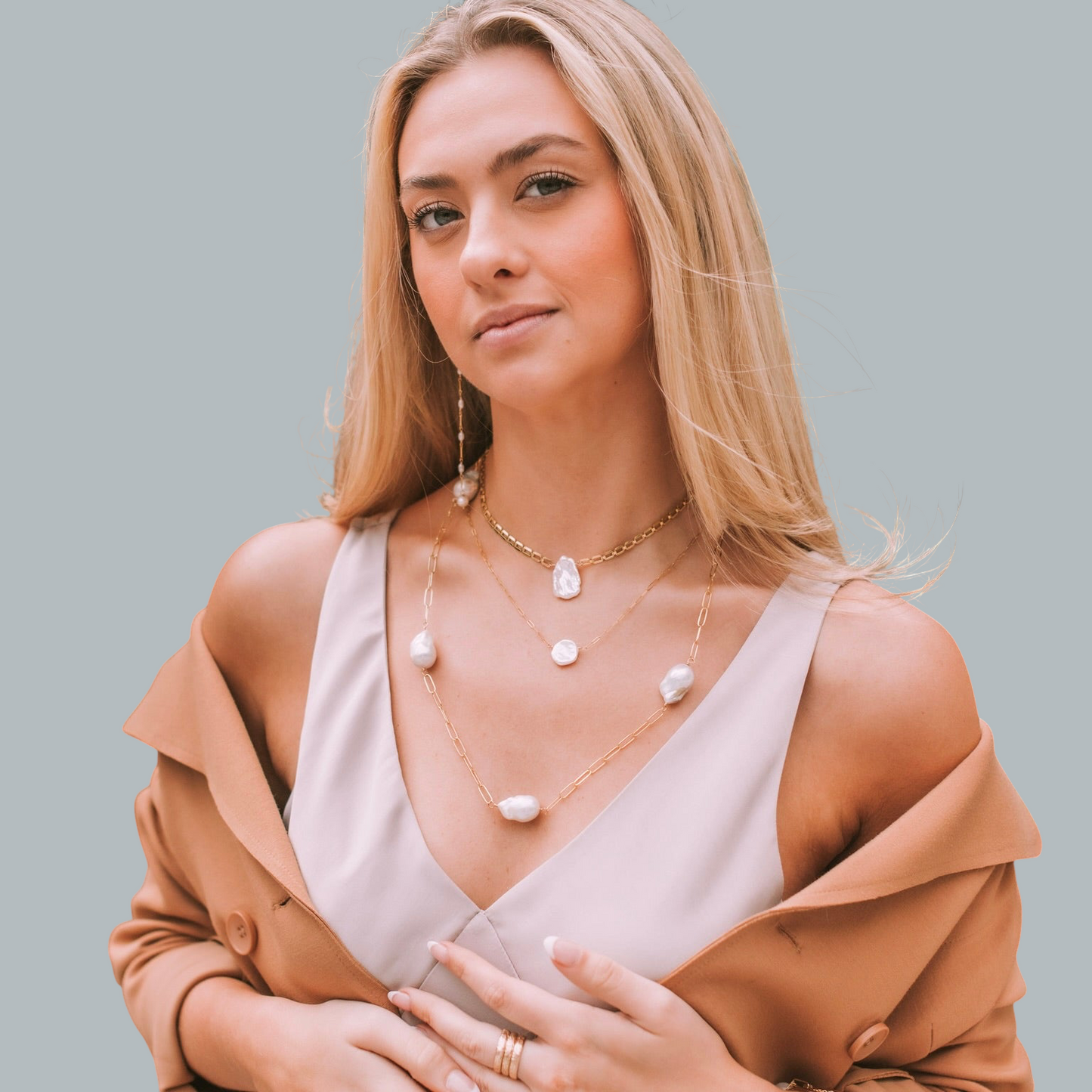 Lacey baroque pearl necklace