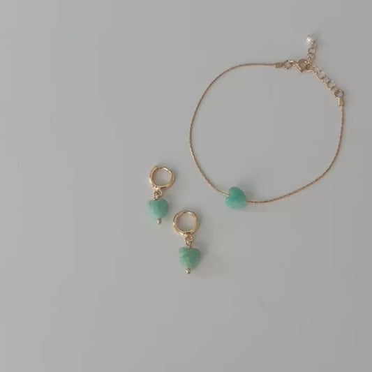 LISI amazonite heart bracelet