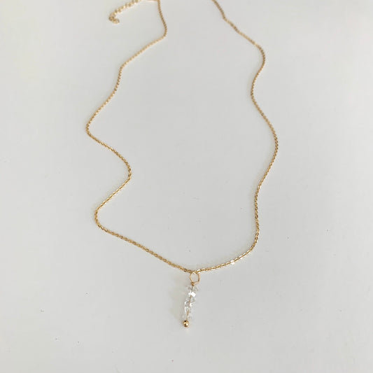 Lucy herkimer diamond vertical bar necklace