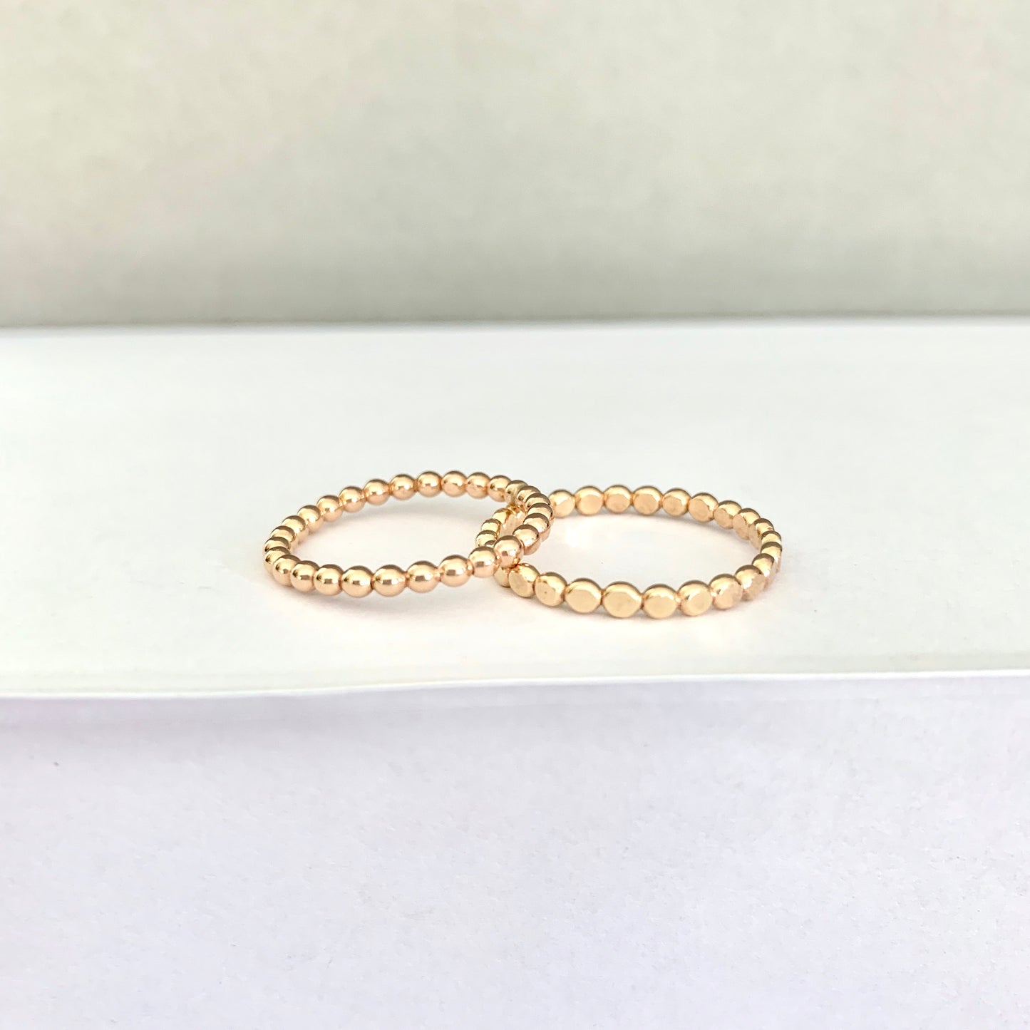 gold beaded rings