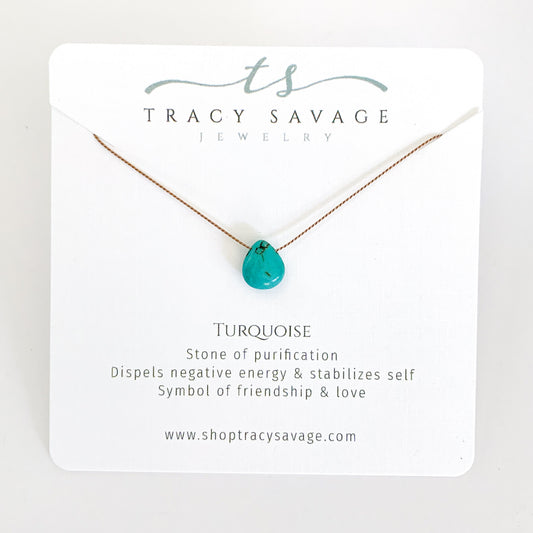 Turquoise Silk Necklace