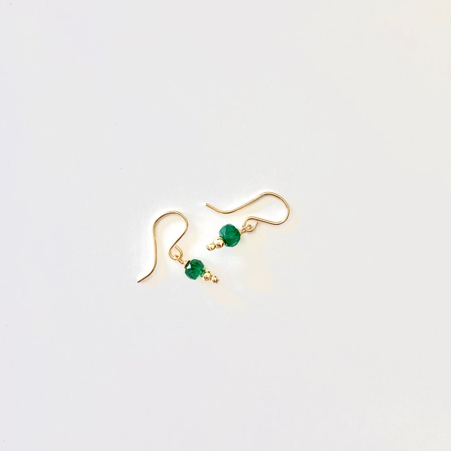 Loraine emerald drop earrings