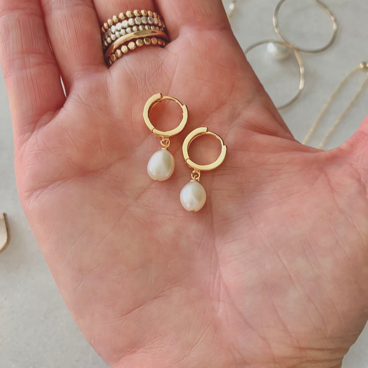 susan gold huggie earrings