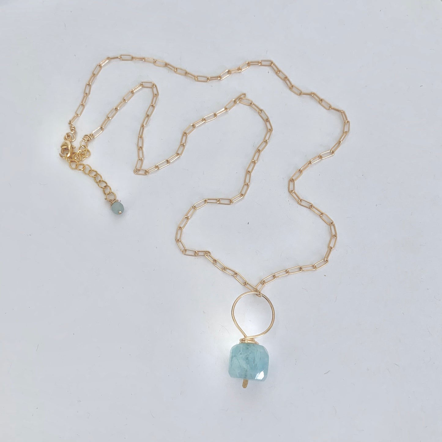 Jen aquamarine nugget necklace