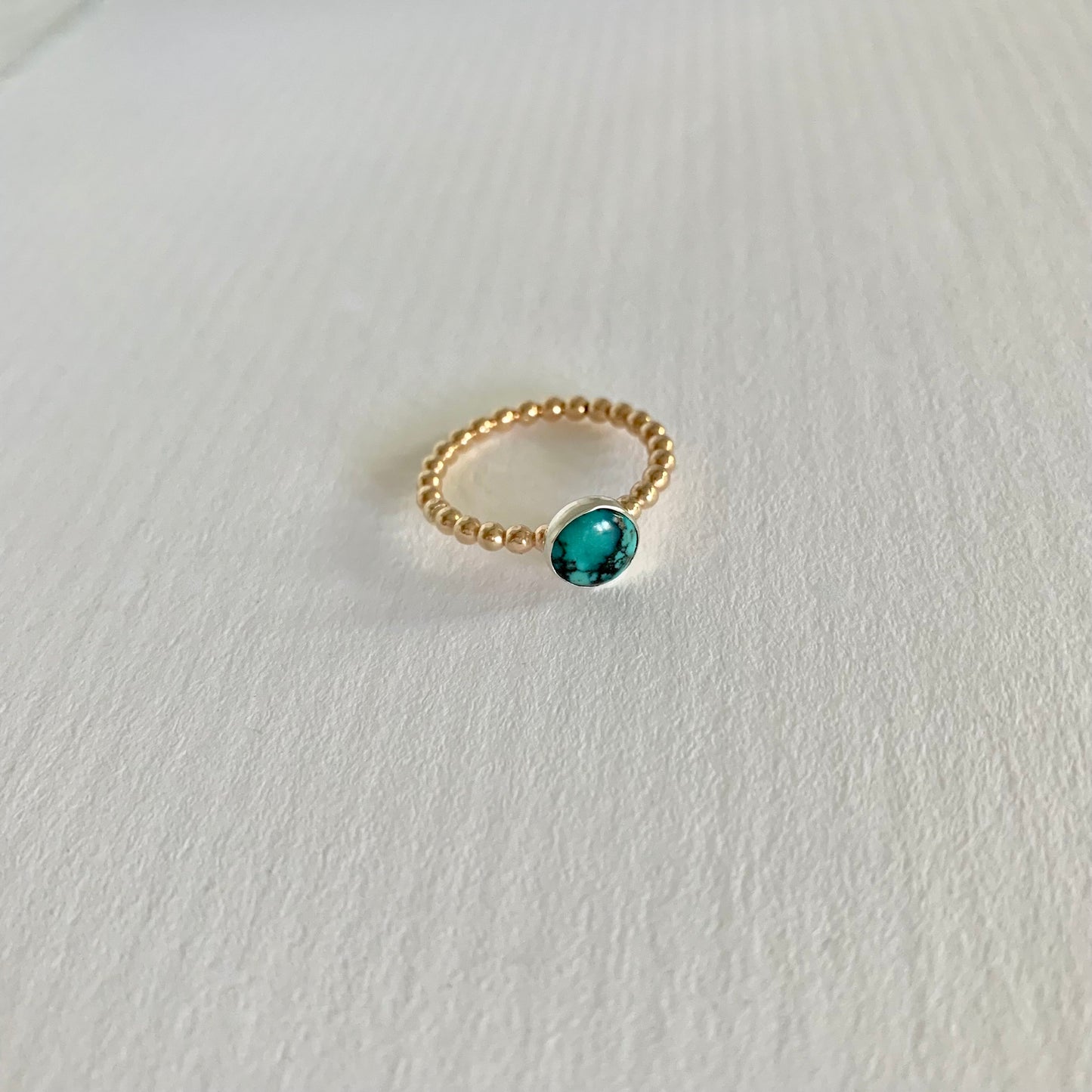 Camden turquoise beaded ring