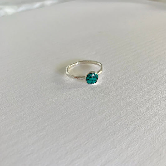 Leigh sterling silver turquoise ring