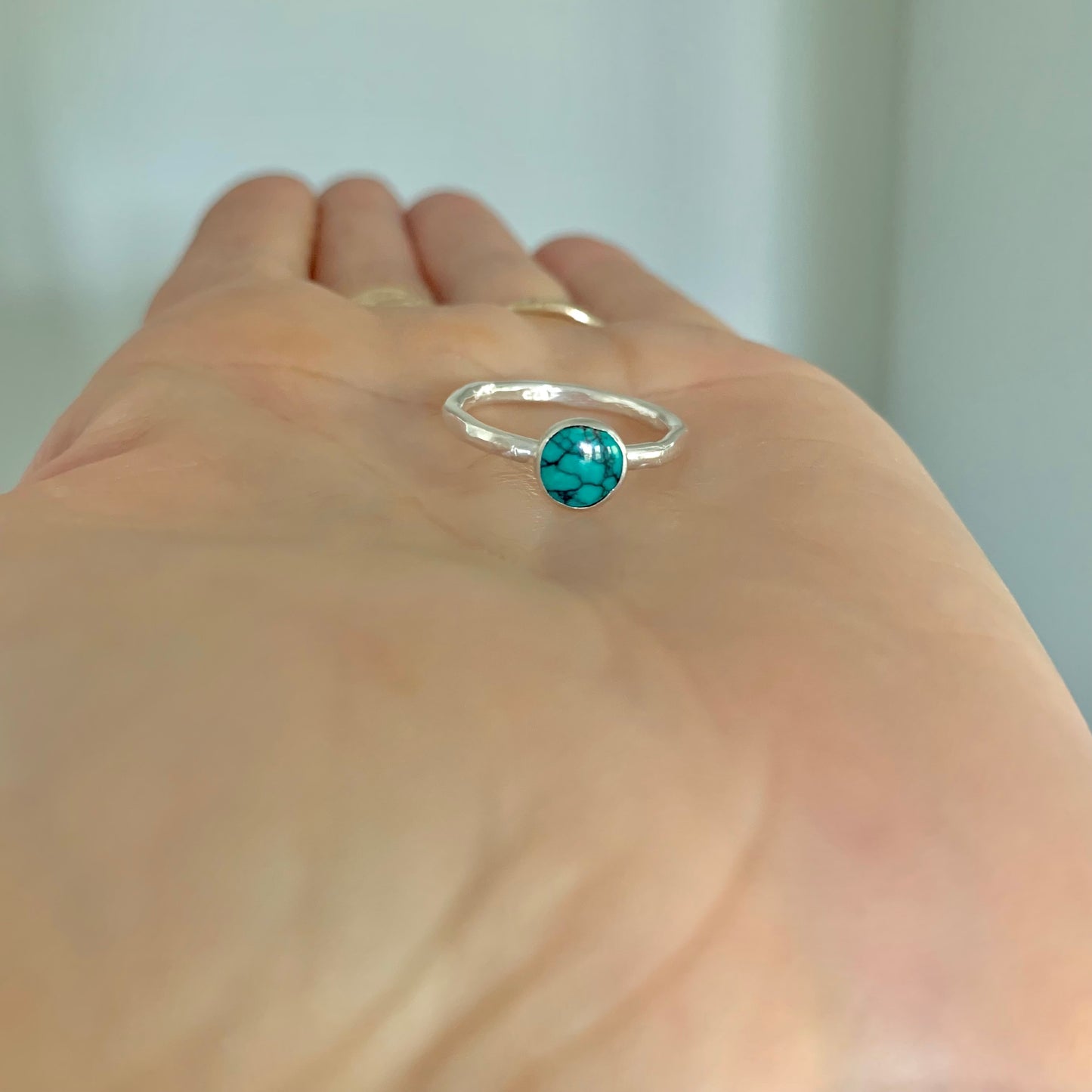 Leigh sterling silver turquoise ring