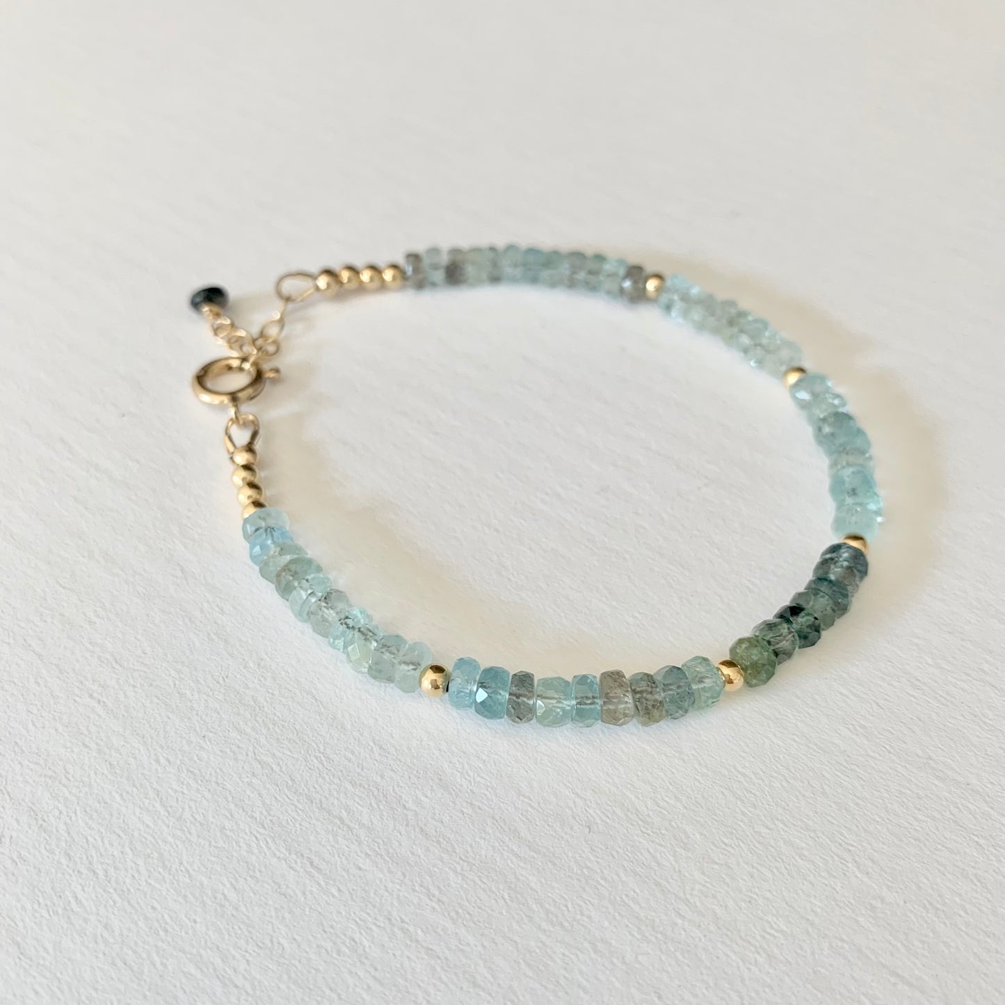 ombre aquamarine bracelet