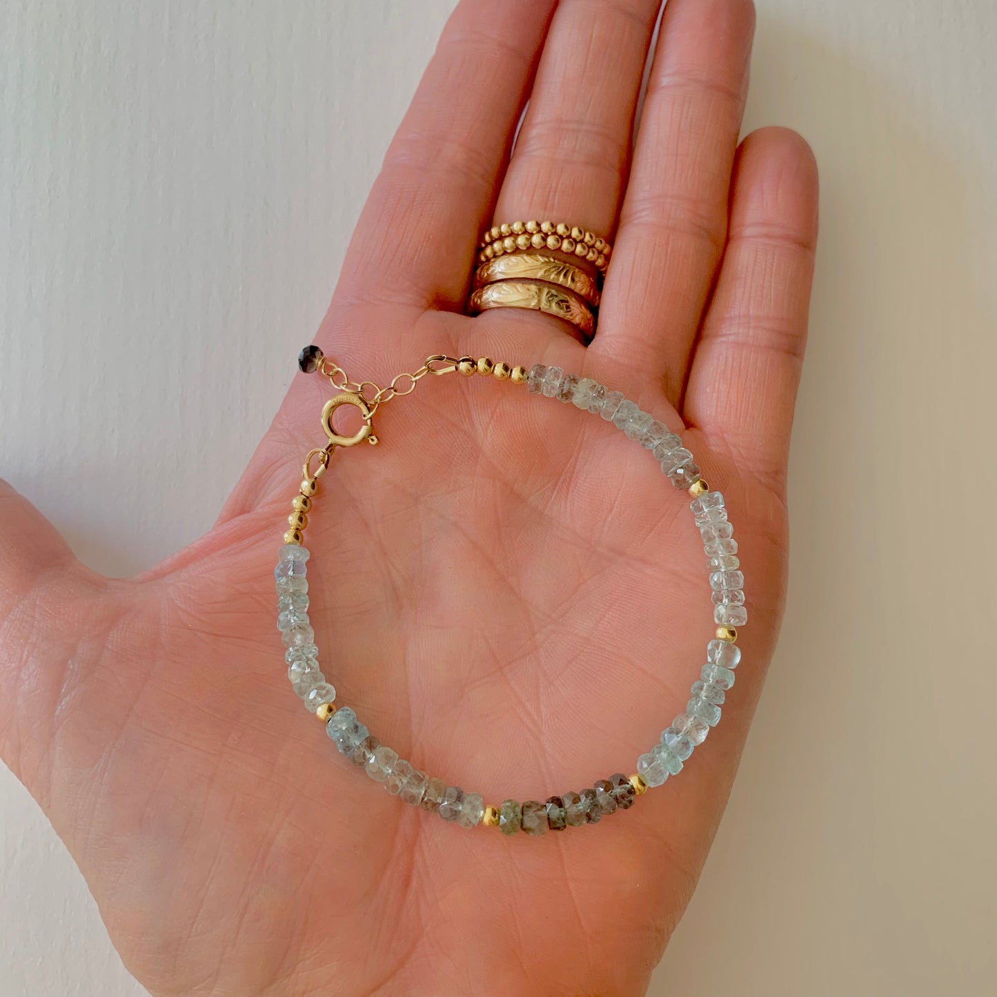 ombre aquamarine bracelet