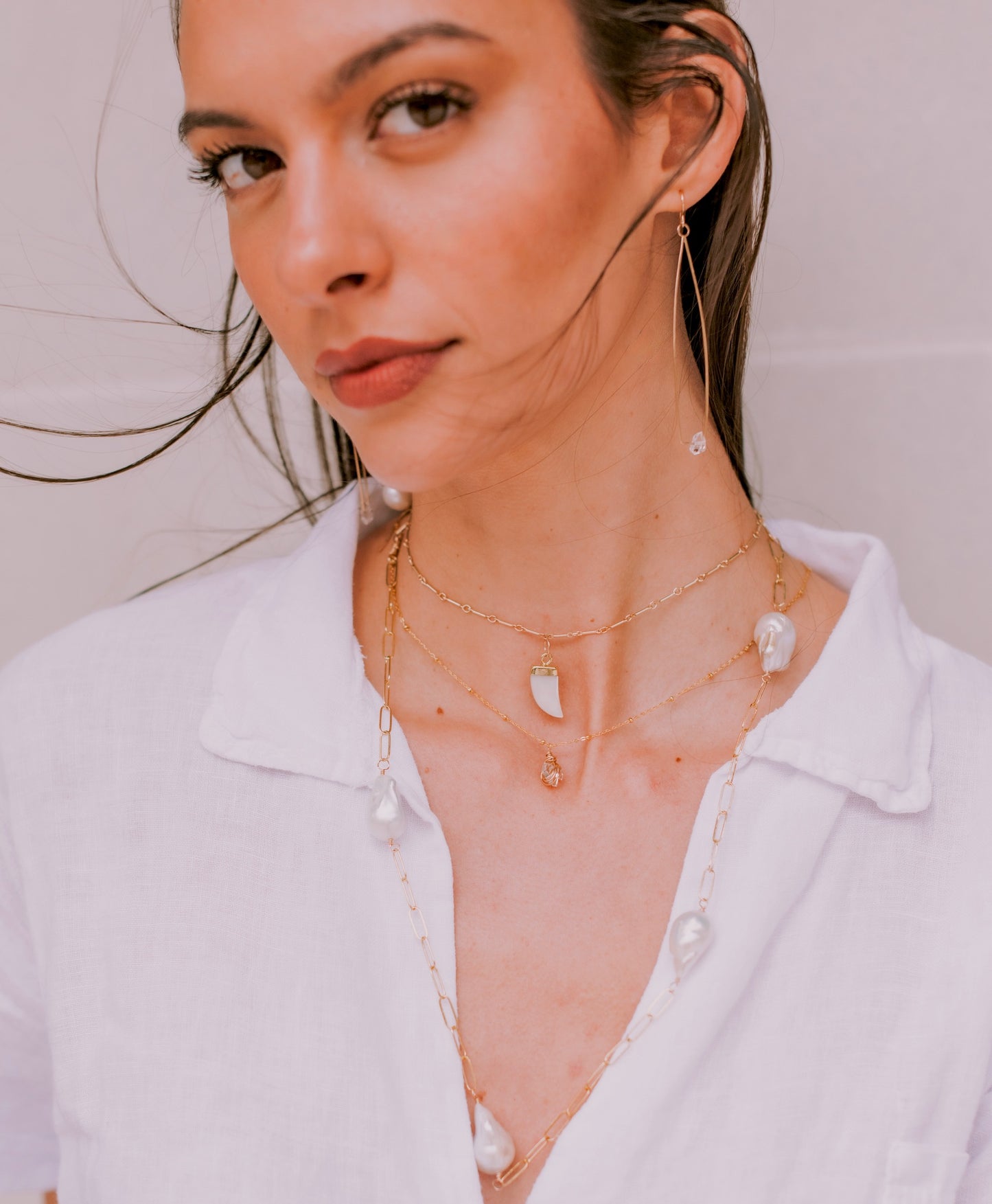 Greta herkimer earrings