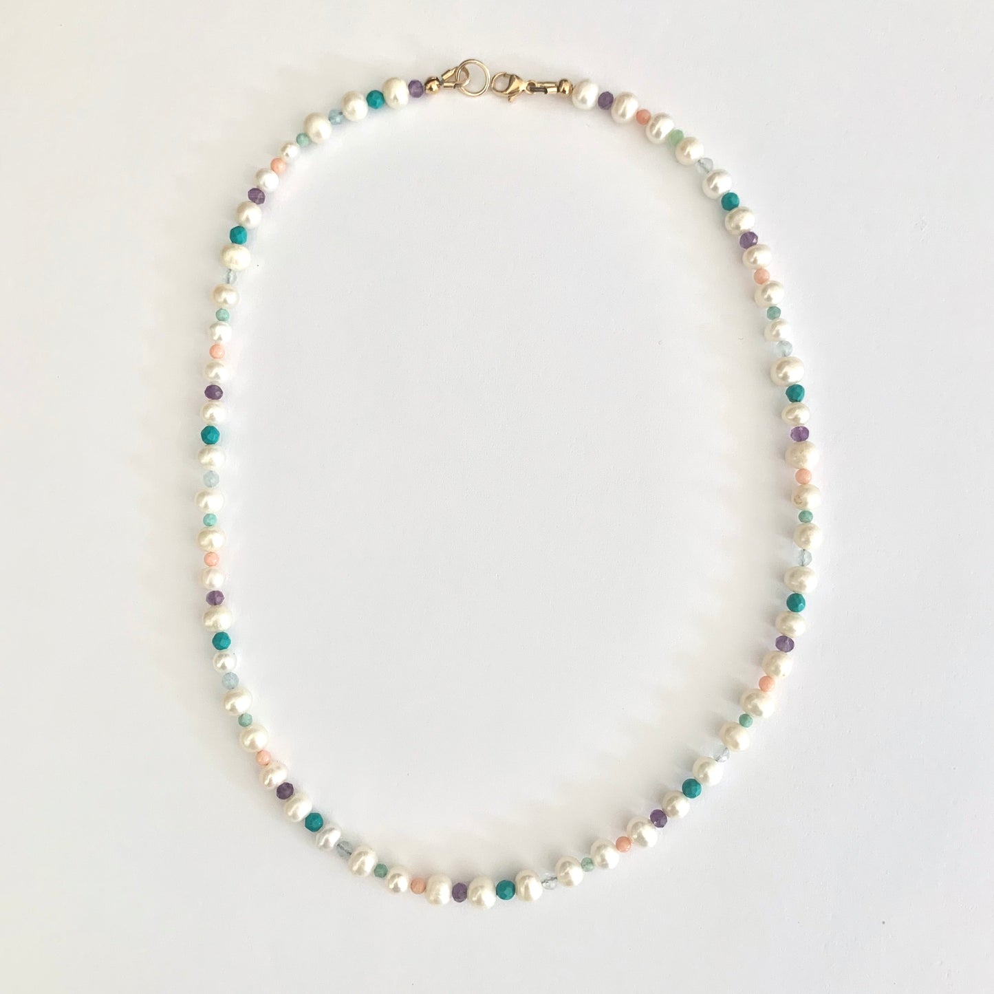 Lilith pearl gemstone necklace