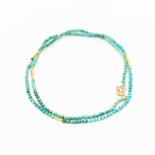 Jamie Petite Turquoise & Gold Necklace